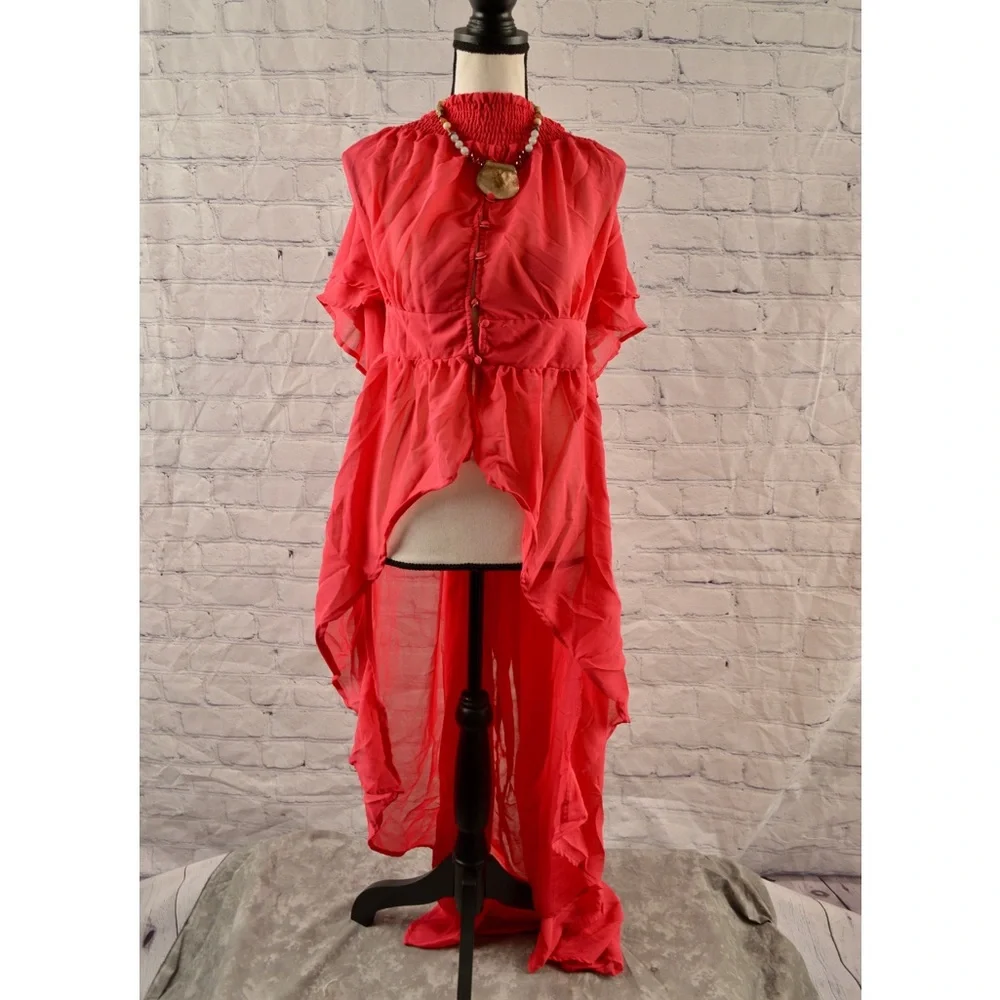 Brand New Half Sleeve Hi Low Blouse/ Duster Sz 22/24 & 26/28 - Picture 7 of 13